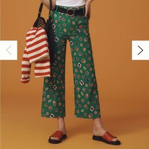 The Colette Magic Fabric Crop Wide-Leg Pants by Maeve :Green Fruit Label 29 TALL